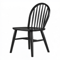 Chaise de salle à manger 52 x 50 x 92 cm en bois noir style scandinave à dossier ajouré