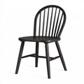 Chaise de salle à manger 52 x 54 x 91 cm en bois noir à barreaux